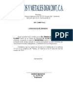 Constancia de Trabajo Polimeros y Metales