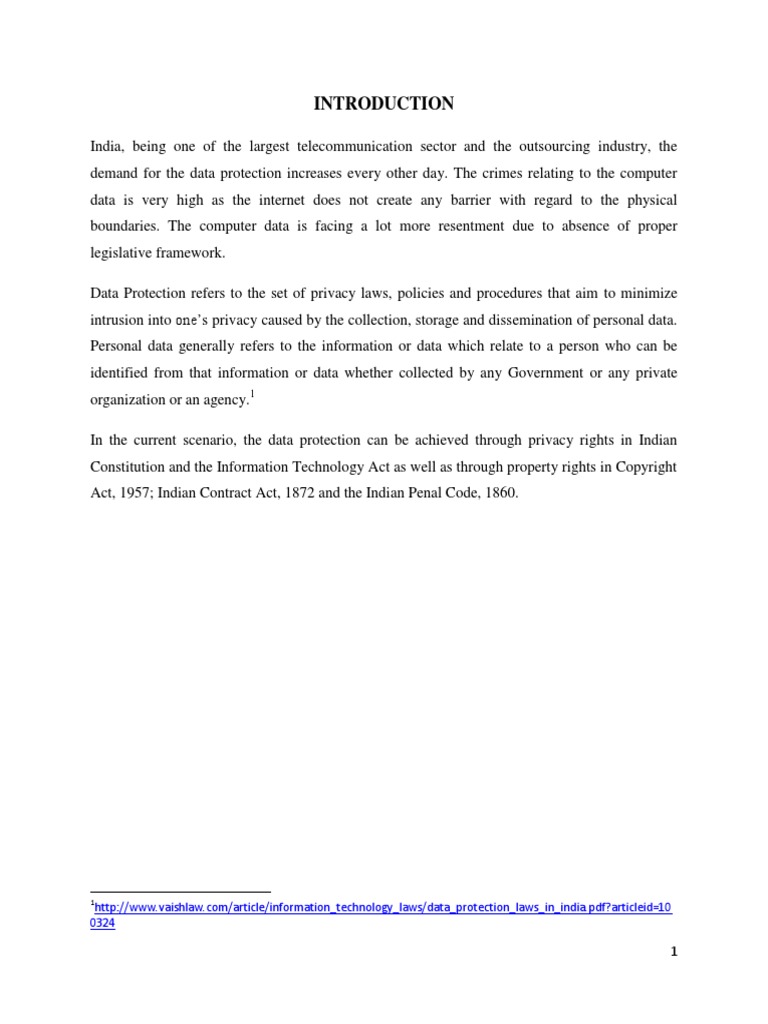 Data Protection Laws in India Overview | PDF | Social Science | Law