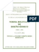 Norma Boliviana de Diseño Sismorresistente PDF