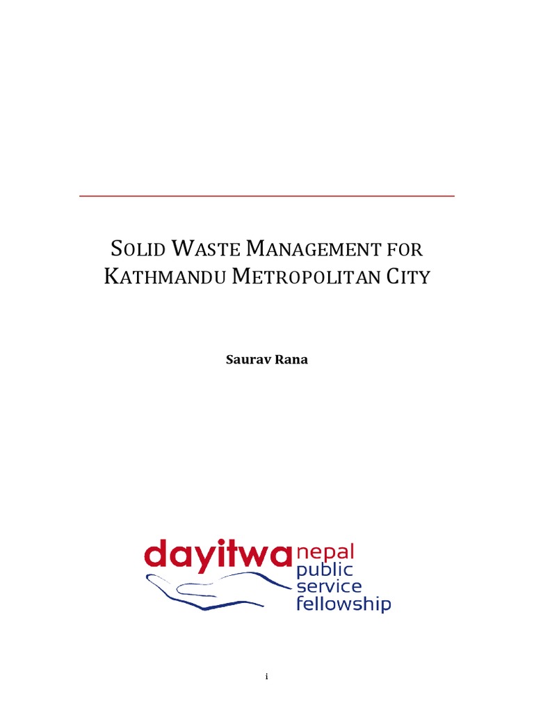 Solid Waste Management in Kathmandu | PDF | Waste Management ...