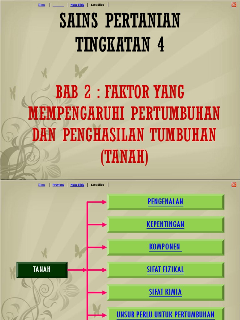 Sains Pertanian Tingkatan 4 Bab 2 Faktor Yang Mempengaruhi Pertumbuhan Dan Penghasilan Tumbuhan Tanah