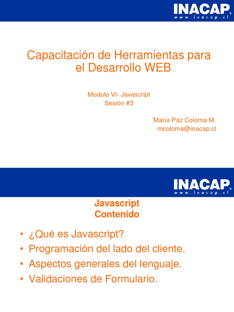 Capacitación en Javascript para Web | PDF | Crecimiento personal y ...