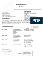 Cv Teaching Example