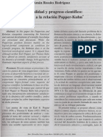 Racionalidad y Progreso Cientifico en Torno A La Relacion Popper Kuhn PDF