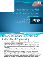 Water Resources Studies Capabilities in Fayoum University