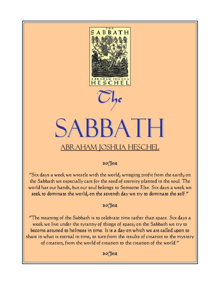Extraordinary The Sabbath Abraham Joshua Heschel Gallery