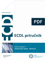 ECDL Modul 4 - Proracunske Tablice PDF