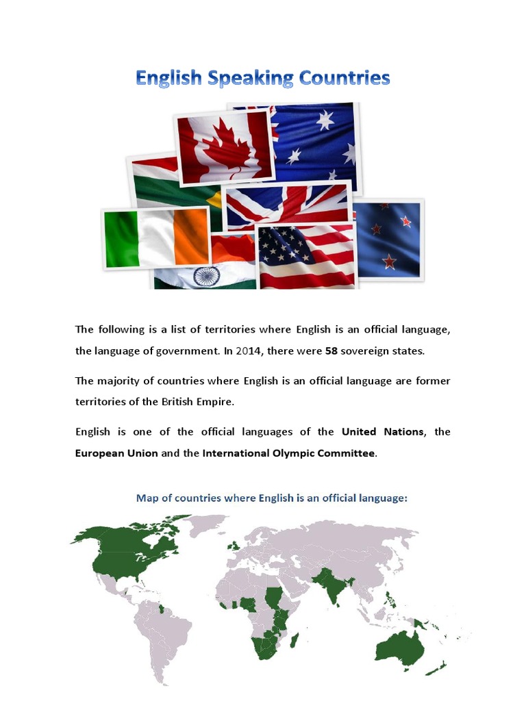 English Speaking Countries | PDF