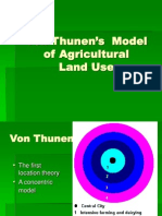 Von Thunen's Model of Agricultural Land Use