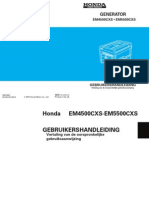 Handleiding en Instructieboekje Honda EM5500CXS Aggregaat - Nederlands