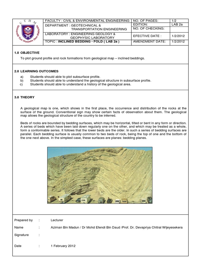 Geological Mapping of Bedding Folds | PDF | Contour Line | Geology
