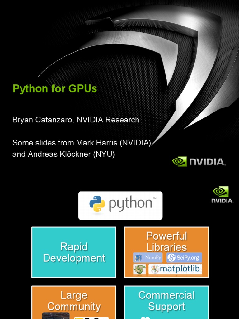 2013_07_22-Python-CUDA | Graphics Processing Unit | Parallel Computing ...