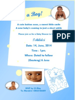 Baby Shower Invitation Boy