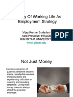 Quality of Working Life As Employment Strategy