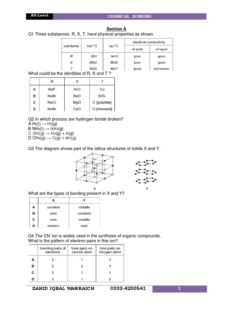 Understanding Chemical Bonding Concepts | PDF | Chemical Bond ...