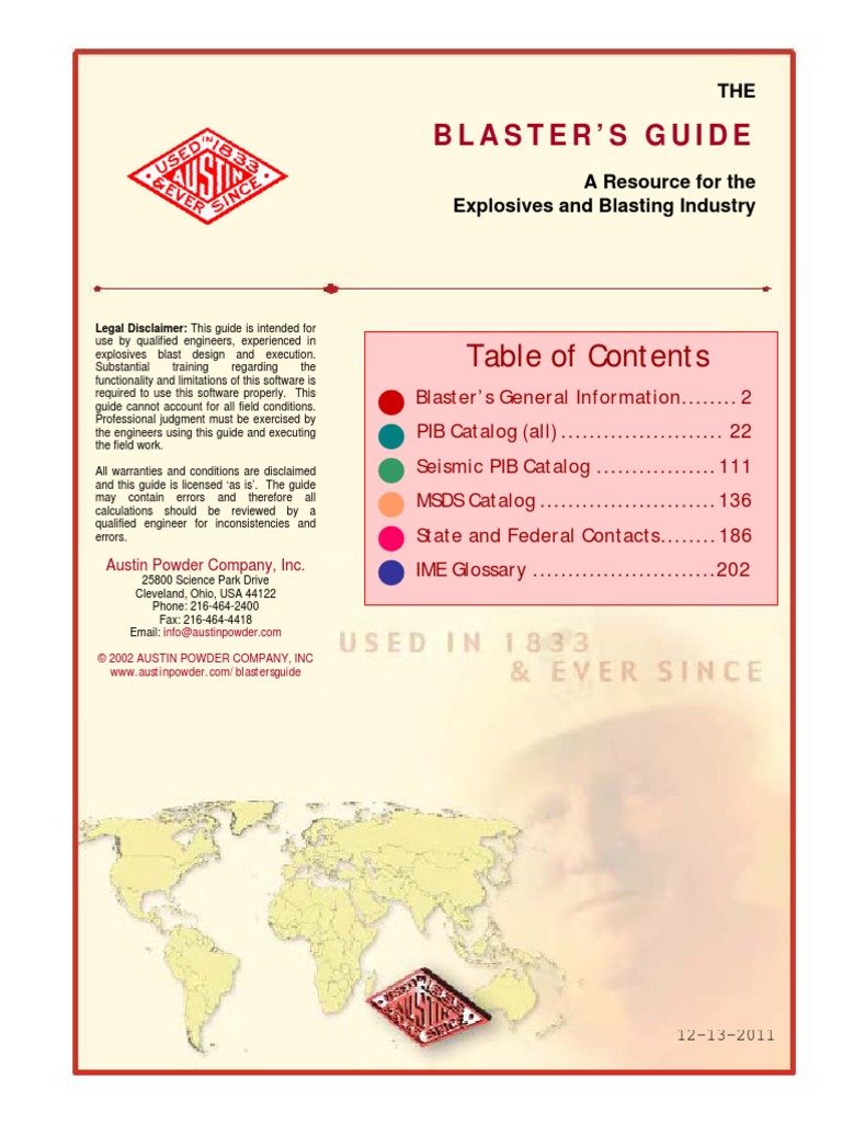 AUSTIN POWDER The Blaster's Guide.pdf Pound (Mass) Yard