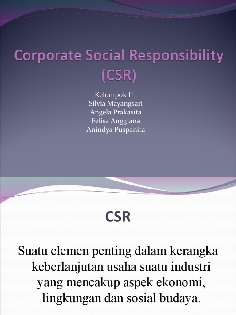 Contoh Implementasi CSR di Perusahaan | PDF
