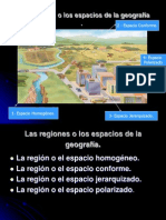 Las Regiones o Los Espacios de La Geografia