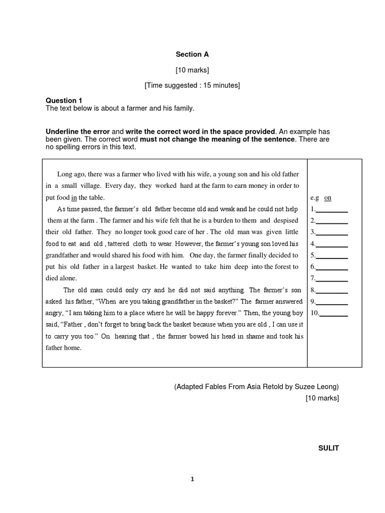 Pt3 English Trial Exam | PDF