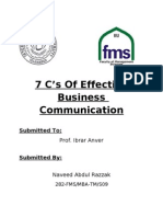 Download 7 Cs of Effective Business Communication by nav_genius1 SN24482209 doc pdf