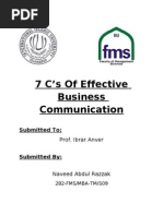 Download 7 Cs of Effective Business Communication by nav_genius1 SN24482209 doc pdf