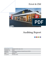 Auditing Assignement Mcdonalds