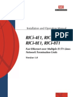 Rici-4E1, Rici-4T1 Rici-8E1, Rici-8T1: Installation and Operation Manual
