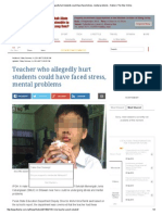 Teacher Who Allegedly Hurt Students Could Have Faced Stress, Mental Problems - Nation - The Star Online