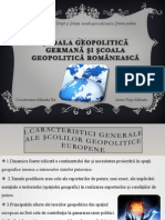 Şcoala Geopolitică Germană Şi Şcoala Geopolitică Românească