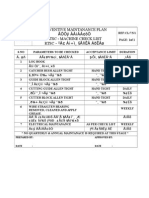 Preventive Maintanance Plan Åõóý Àã¡Áã Ôò RTSC - Machine Check List RTSC - ºã À¡÷Ì Åñêâ Àðêâø