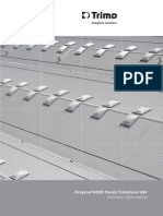 Fireproof ROOF Panels Trimoterm SNV: Technical Information