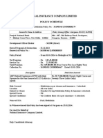 National Insurance Company Limited Policy Schedule