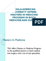 Texila American University Offers Masters in Medicine Program in Both Medicine and Surgery