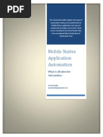 Mobile Native Application Automation Testing