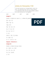 Matemática Exercícios Resolvidos II