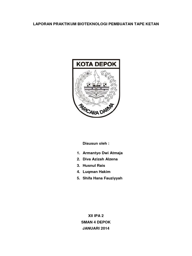 Laporan Praktikum Bioteknologi Pembuatan Tape Ketan