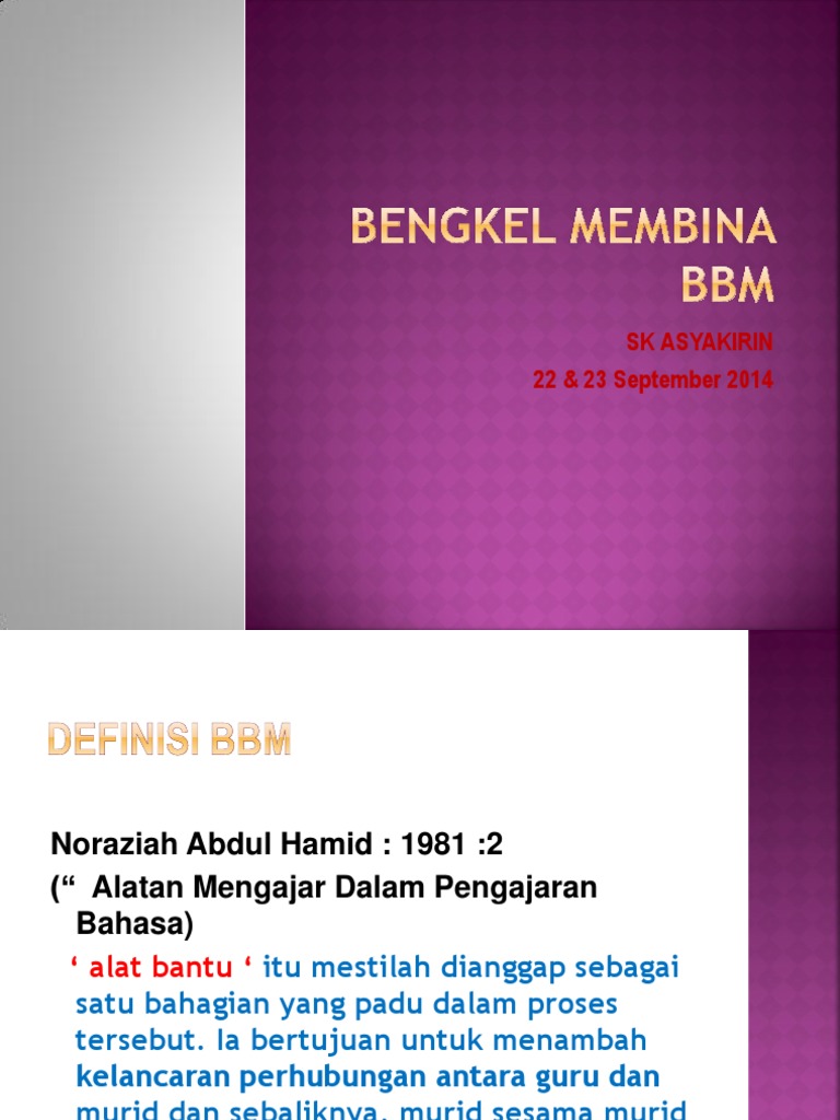 Bengkel Membina BBM | PDF