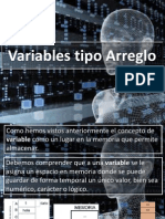 Variables Tipo Arreglo