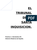 EL Tribunal de La Santa Inquisicion.: Práctica 1. Noviembre 05. Historia Moderna de España