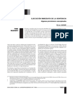 Renzo Cavani - Ejecución Inmediata de La Sentencia. Algunas Precisiones Conceptuales