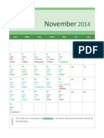 November Calendar 2014