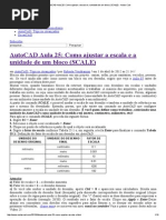 AutoCAD Aula 25_ Como Ajustar a Escala e a Unidade de Um Bloco (SCALE) - Aulas Cad