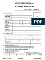 Training & Placemeant Registration Form - Page 1