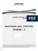 Ihtiyac2014 ALES 2.deneme PDF