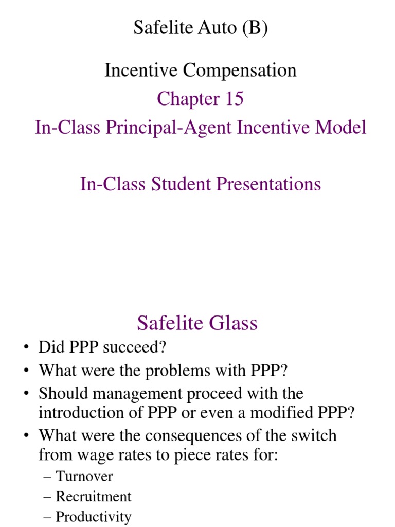 Chapter 15 and Safelite B Fall 2004 PDF Performance Appraisal Employment