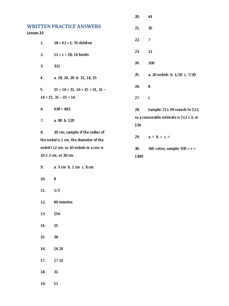 Lesson 23 | PDF