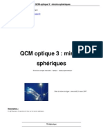 QCM Optique 3 Miroirs Spheriques