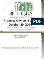 Property Owners' Forum October 29, 2014: E-Mail Your Questions For Presenters During The Live Presentation To