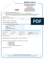IRCELE 2014 Proposal Form 24 October 2014