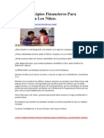 Cinco Principios Financieros para Enseñar A Los Niños